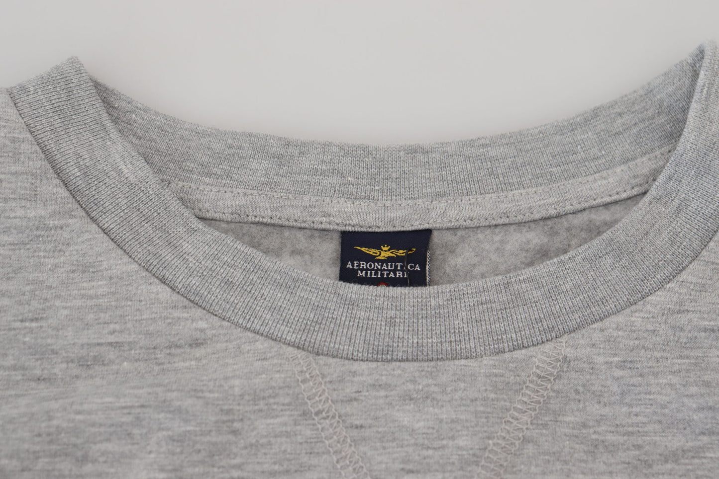 Aeronautica Militare grauer Herren-Pullover-Sweatshirt-Pullover