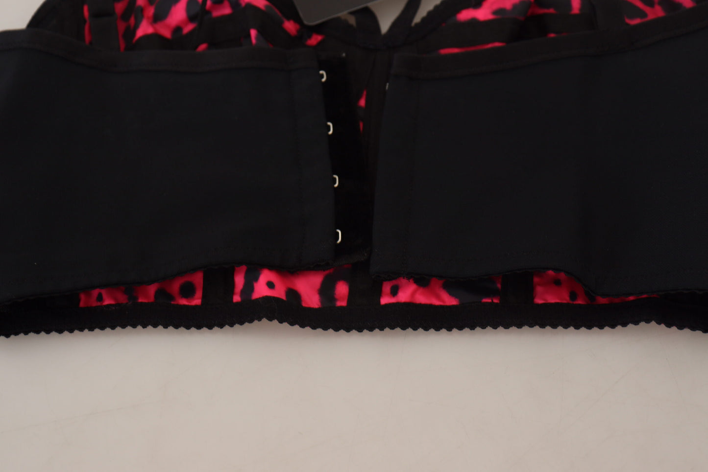 Dolce &amp; Gabbana – Kurzes Bustier-Korsett-Oberteil mit Leopardenmuster in Rosa