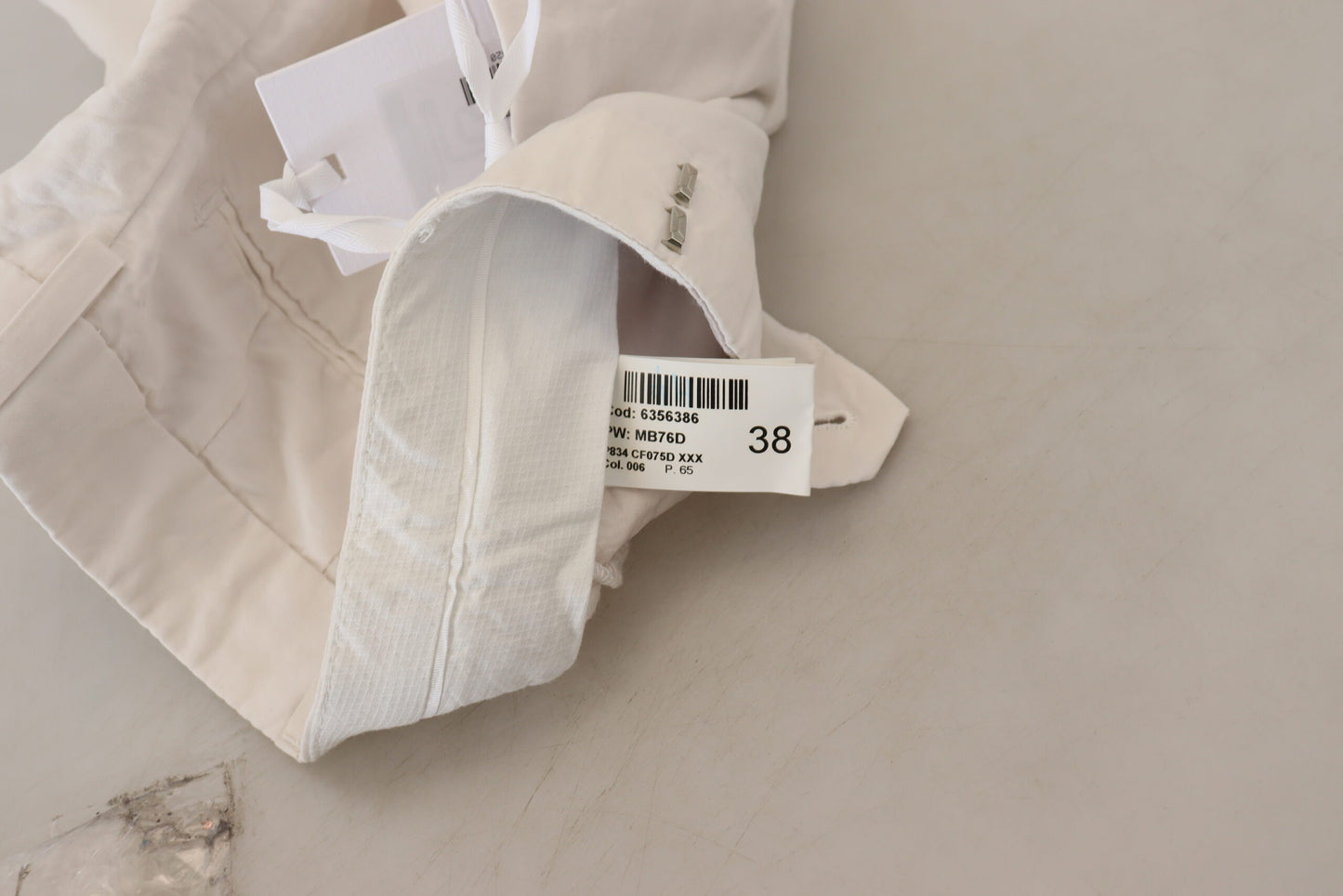 Dondup Weiße High Waist Tapered Damenhose