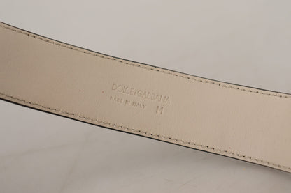 Dolce &amp; Gabbana Schwarzes Dauphine-Lederarmband mit DG-Herz-Schlüsselring