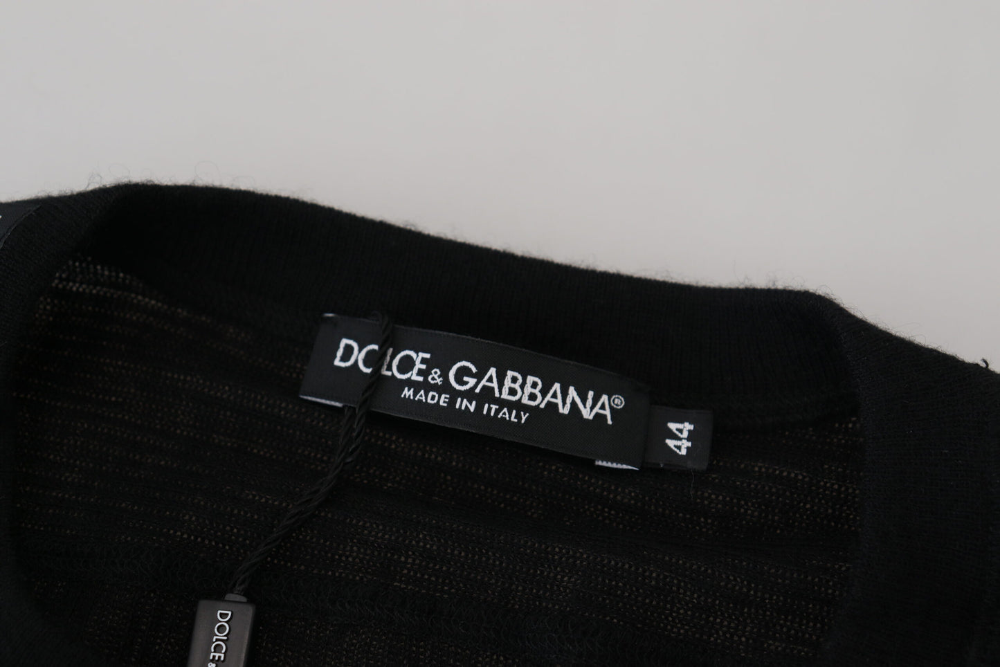 Dolce &amp; Gabbana – Schwarzer Kaschmirpullover mit Knöpfen