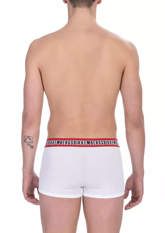 Bikkembergs Herren-Trunks aus weißer Baumwolle, Doppelpack