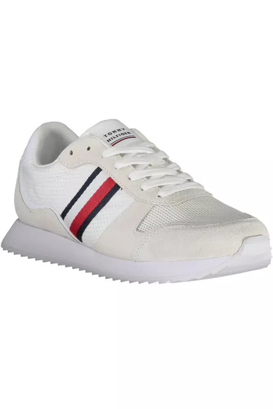 Tommy Hilfiger – Umweltfreundliche weiße Sneakers mit Logo-Akzent