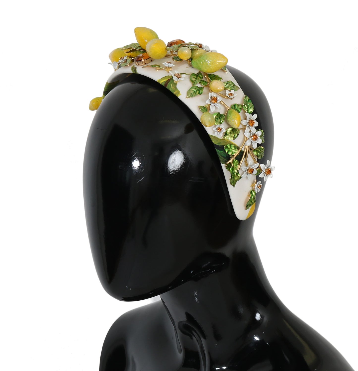 Dolce &amp; Gabbana Gelbe Zitronen Sizilien Kristall Diadem Tiara Stirnband