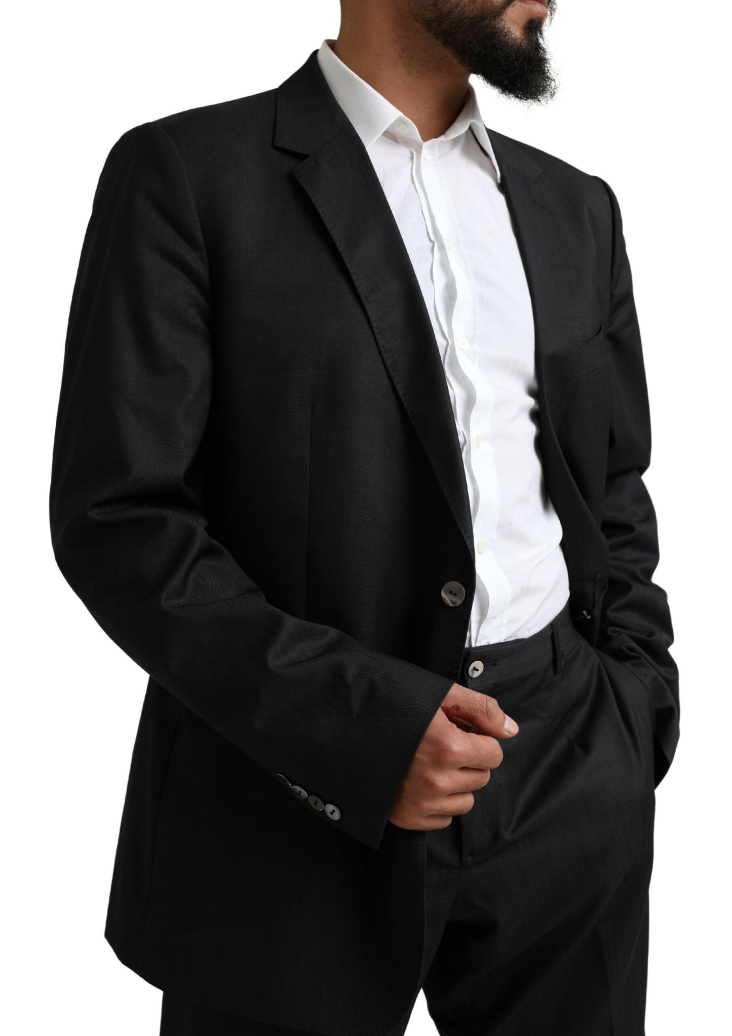 Dolce &amp; Gabbana – Schwarzer, einreihiger, zweiteiliger MARTINI-Anzug