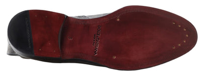 Dolce &amp; Gabbana Grau Leder Herren Stiefeletten Schuhe