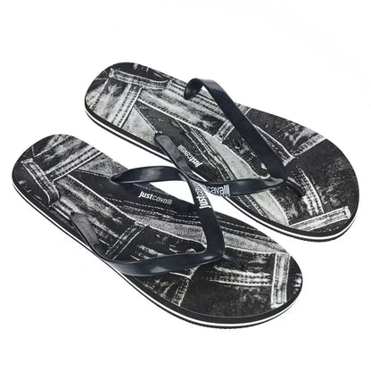 Just Cavalli Schwarze EVA-Sandalen für Herren