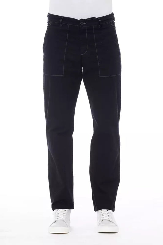 Alpha Studio Herrenhose aus blauer Baumwolle