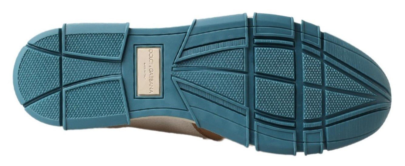 Dolce &amp; Gabbana Weiße Leder-Loafer-Mokassins