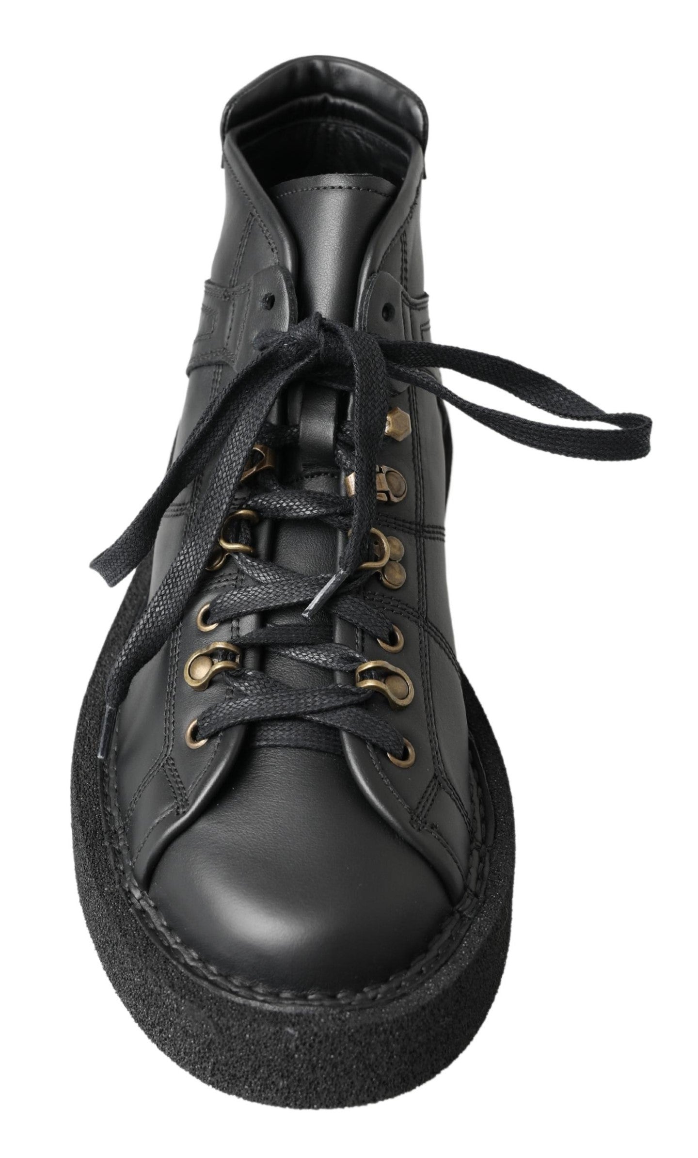 Dolce &amp; Gabbana – Schwarze Stretch-Stiefel aus Leder zum Hineinschlüpfen