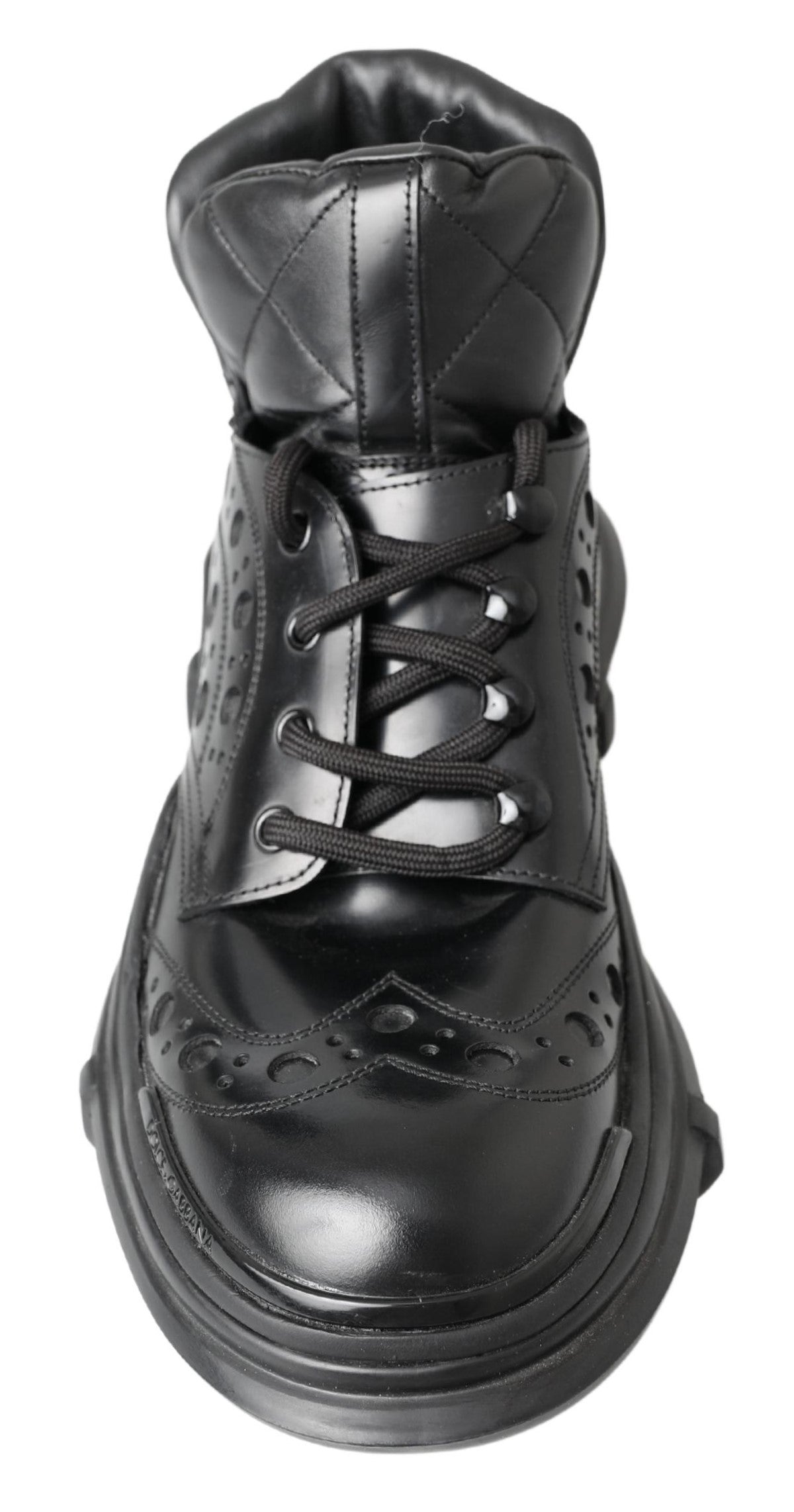 Dolce &amp; Gabbana – Schwarze Freizeitstiefel aus Leder