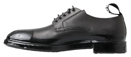 Dolce &amp; Gabbana – Schwarze Derby-Abendschuhe aus Leder