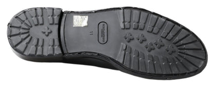 حذاء ديربي رسمي من الجلد الأسود من دولتشي آند غابانا