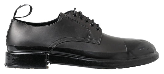 Dolce &amp; Gabbana – Schwarze Derby-Abendschuhe aus Leder