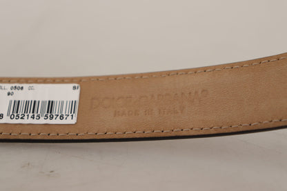 Dolce &amp; Gabbana – Schwarzer Gürtel aus Kalbsleder mit Logogravur und Metallschnalle