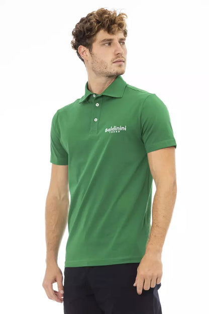 Baldinini Trend grünes Baumwoll-Herren-Polo