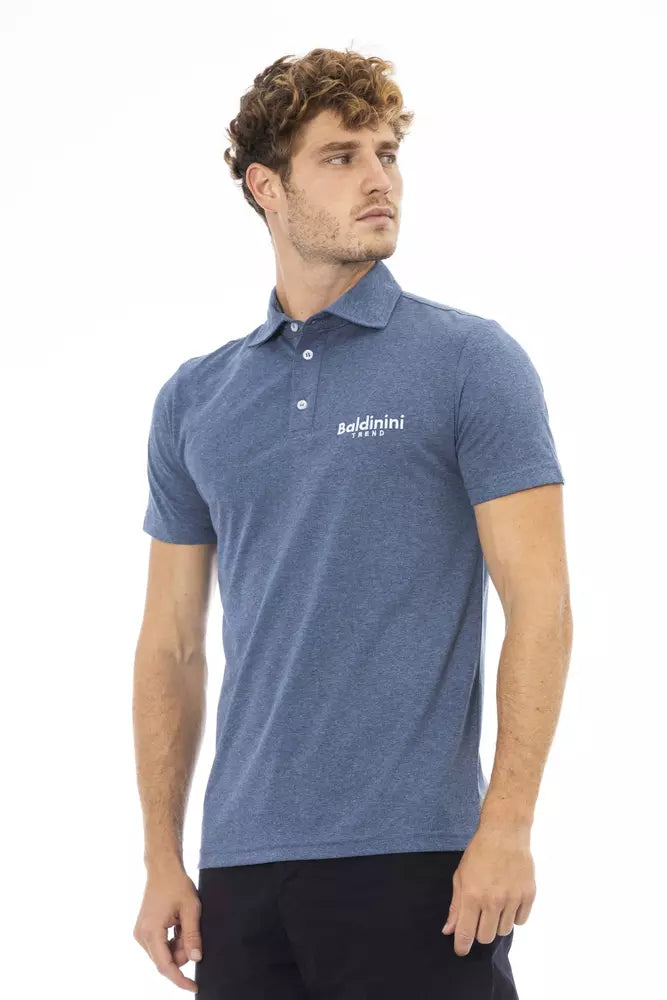 Baldinini Trend Blaues Herren-Poloshirt aus Baumwolle