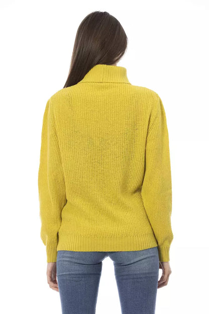 Baldinini Trend Gelber Wollpullover für Damen