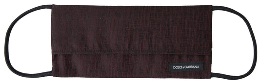 Dolce & Gabbana – Kastanienbraune, plissierte Gesichtsmaske mit elastischem Ohrriemen