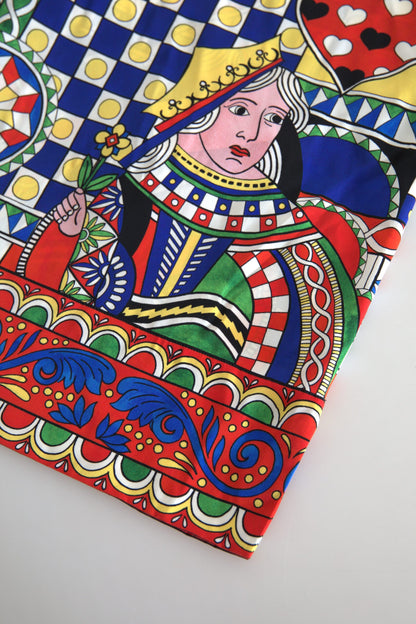 Dolce &amp; Gabbana – Mehrfarbig bedrucktes Blusenoberteil mit langen Ärmeln