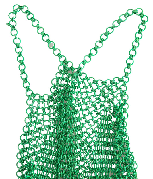 Dolce &amp; Gabbana – Ärmelloses Neckholder-Tanktop aus Aluminium in Grün