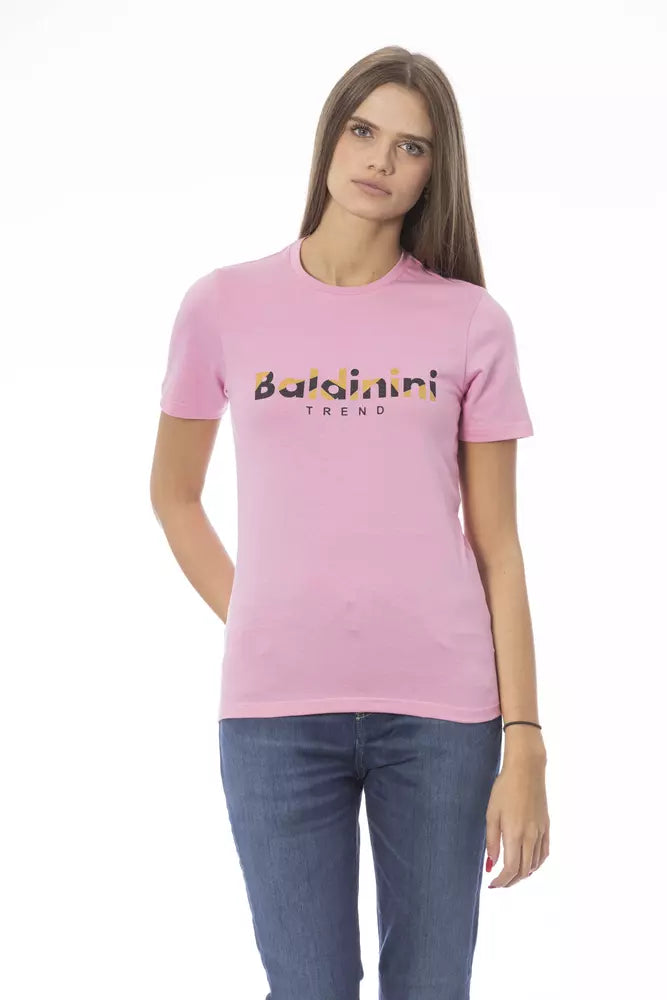 Baldinini Trend Mehrfarbiges Damen-T-Shirt aus Baumwolle