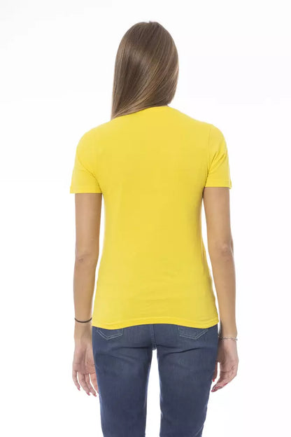 Baldinini Trend Gelbes Baumwoll-T-Shirt für Damen