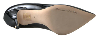 Dolce &amp; Gabbana Schwarze Lackleder High Heels Pumps Schuhe