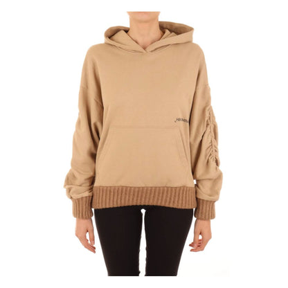 Hinnominate Brauner Baumwoll-Hoodie für Damen