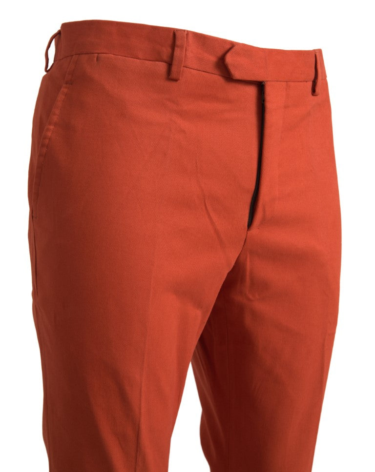 BENCIVENGA Orange Straight Fit Herren Formelle Hose