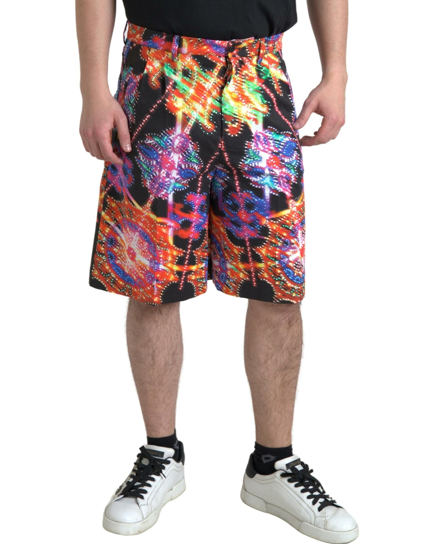 Dolce &amp; Gabbana – Bermudashorts aus Baumwolle mit mehrfarbigem Print für Herren