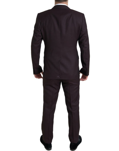 Dolce &amp; Gabbana – Kastanienbrauner, zweiteiliger, einreihiger MARTINI-Anzug