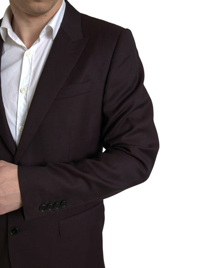 Dolce &amp; Gabbana – Kastanienbrauner, zweiteiliger, einreihiger MARTINI-Anzug