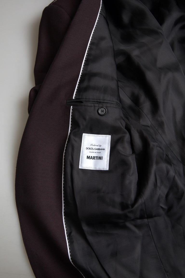 Dolce &amp; Gabbana – Kastanienbrauner, zweiteiliger, einreihiger MARTINI-Anzug