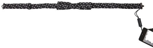 Dolce & Gabbana – Verstellbare Papillon-Fliege aus Seide mit schwarzen Punkten für Herren