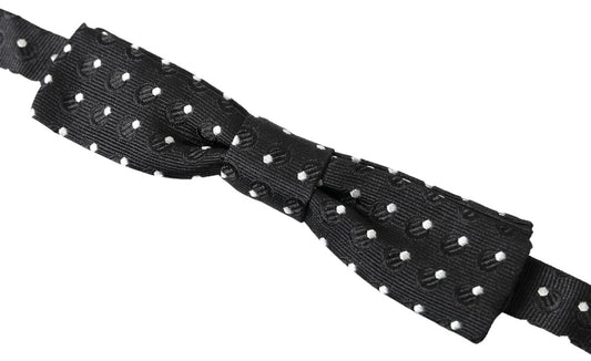 Dolce &amp; Gabbana – Verstellbare Papillon-Fliege aus Seide mit schwarzen Punkten für Herren