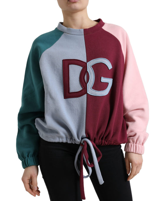 Dolce &amp; Gabbana Mehrfarbiger Pullover aus Baumwolle mit Rundhalsausschnitt