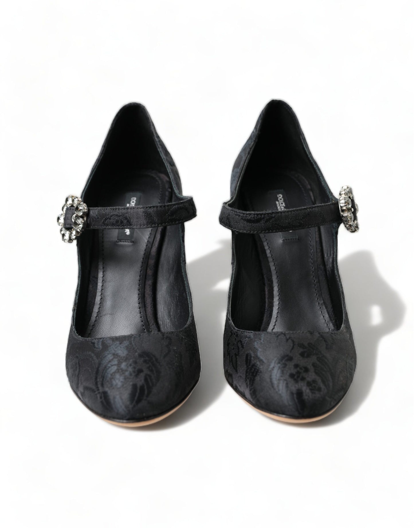 Dolce &amp; Gabbana – Mary Janes mit Absatz und schwarzem Brokat