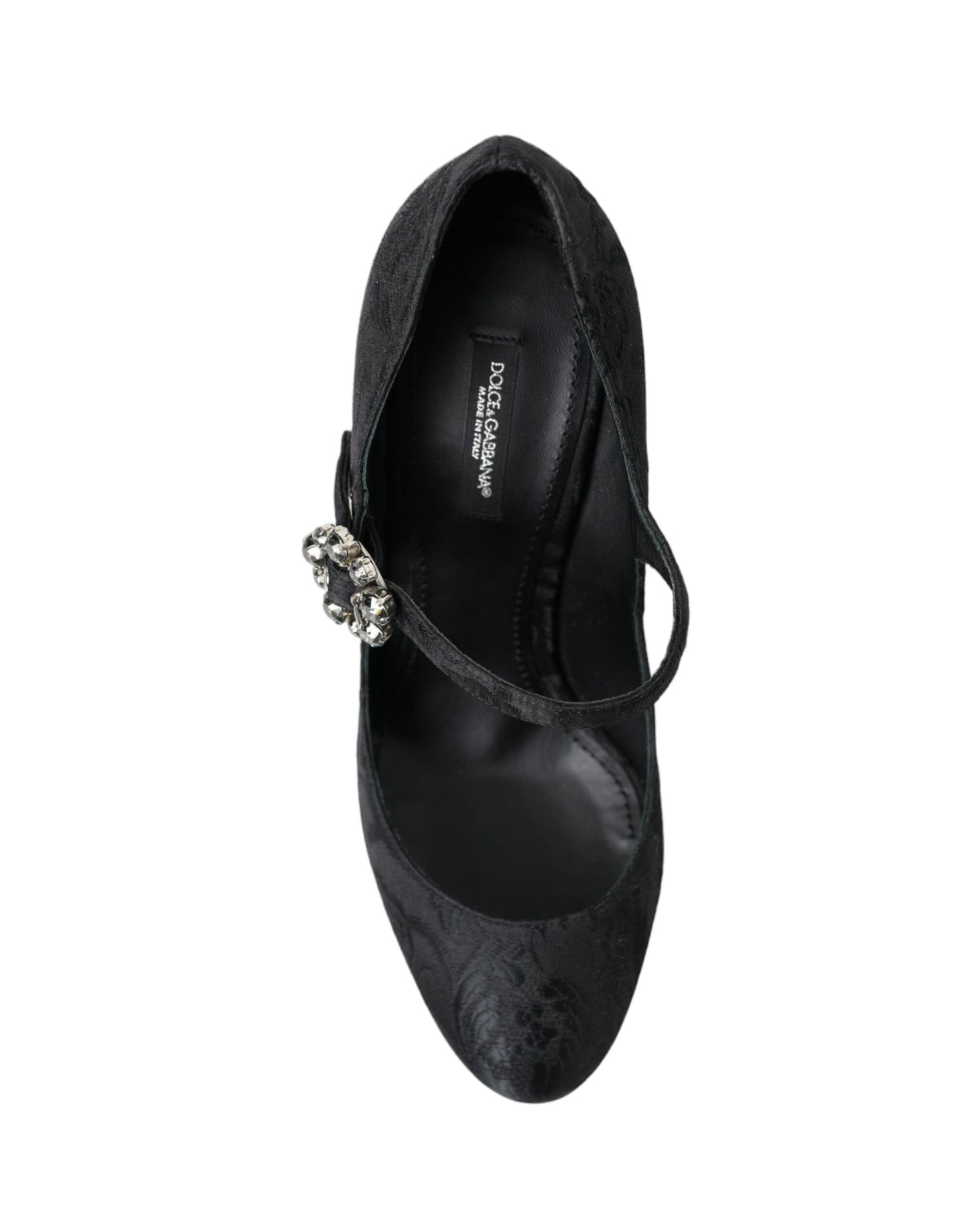 Dolce &amp; Gabbana – Mary Janes mit Absatz und schwarzem Brokat