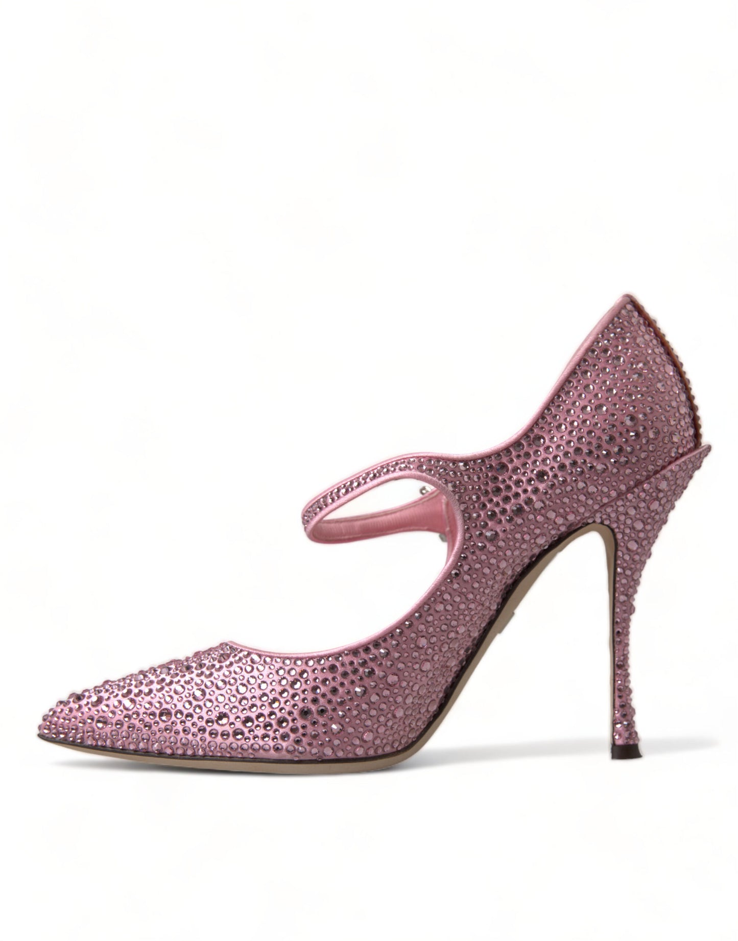 Dolce &amp; Gabbana Pink Strass Kristall Heels Pumps Schuhe