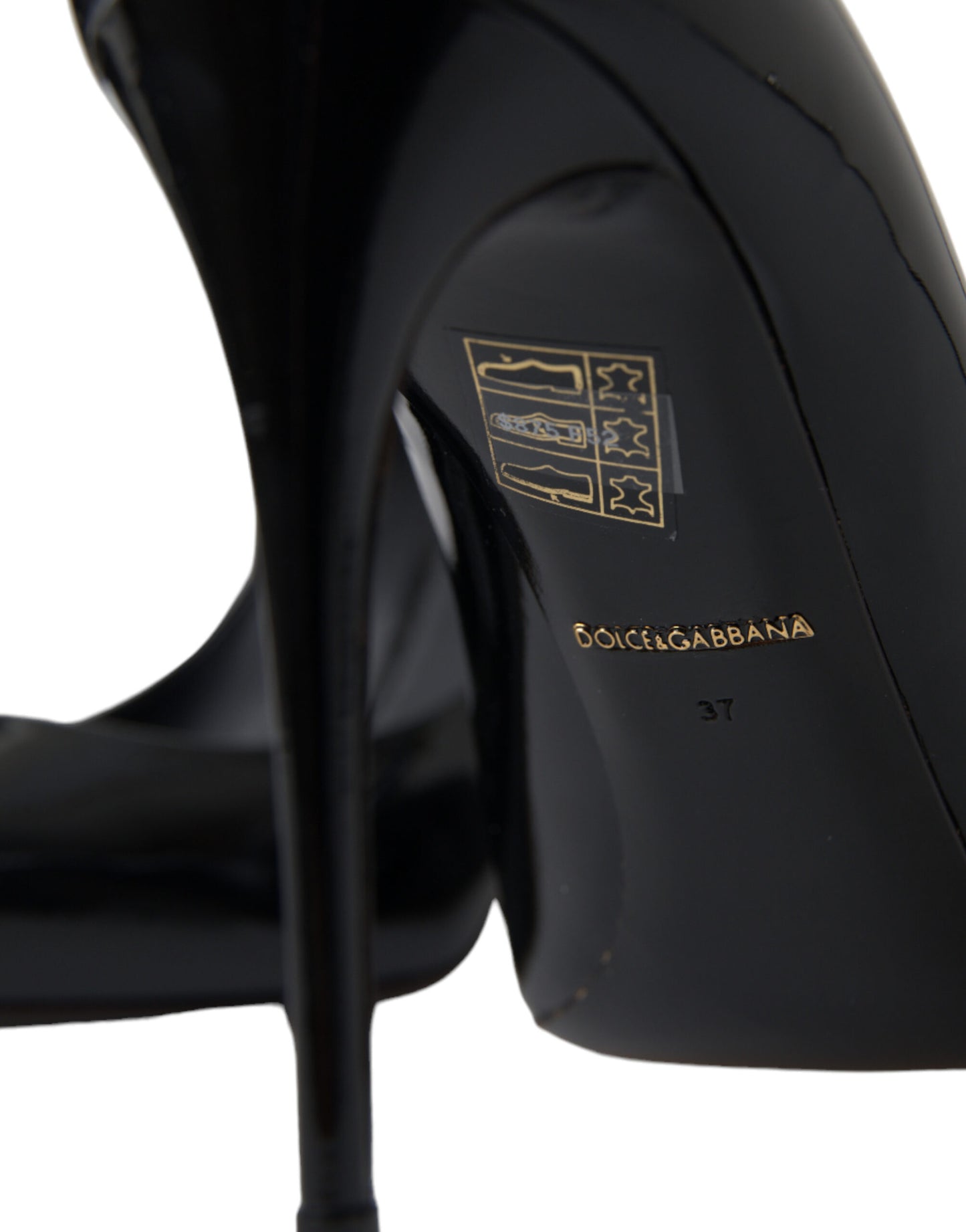 Dolce &amp; Gabbana Schwarze Pumps aus Lackleder mit Absatz