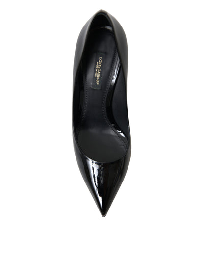 Dolce &amp; Gabbana Schwarze Pumps aus Lackleder mit Absatz