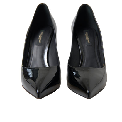 Dolce &amp; Gabbana Schwarze Pumps aus Lackleder mit Absatz