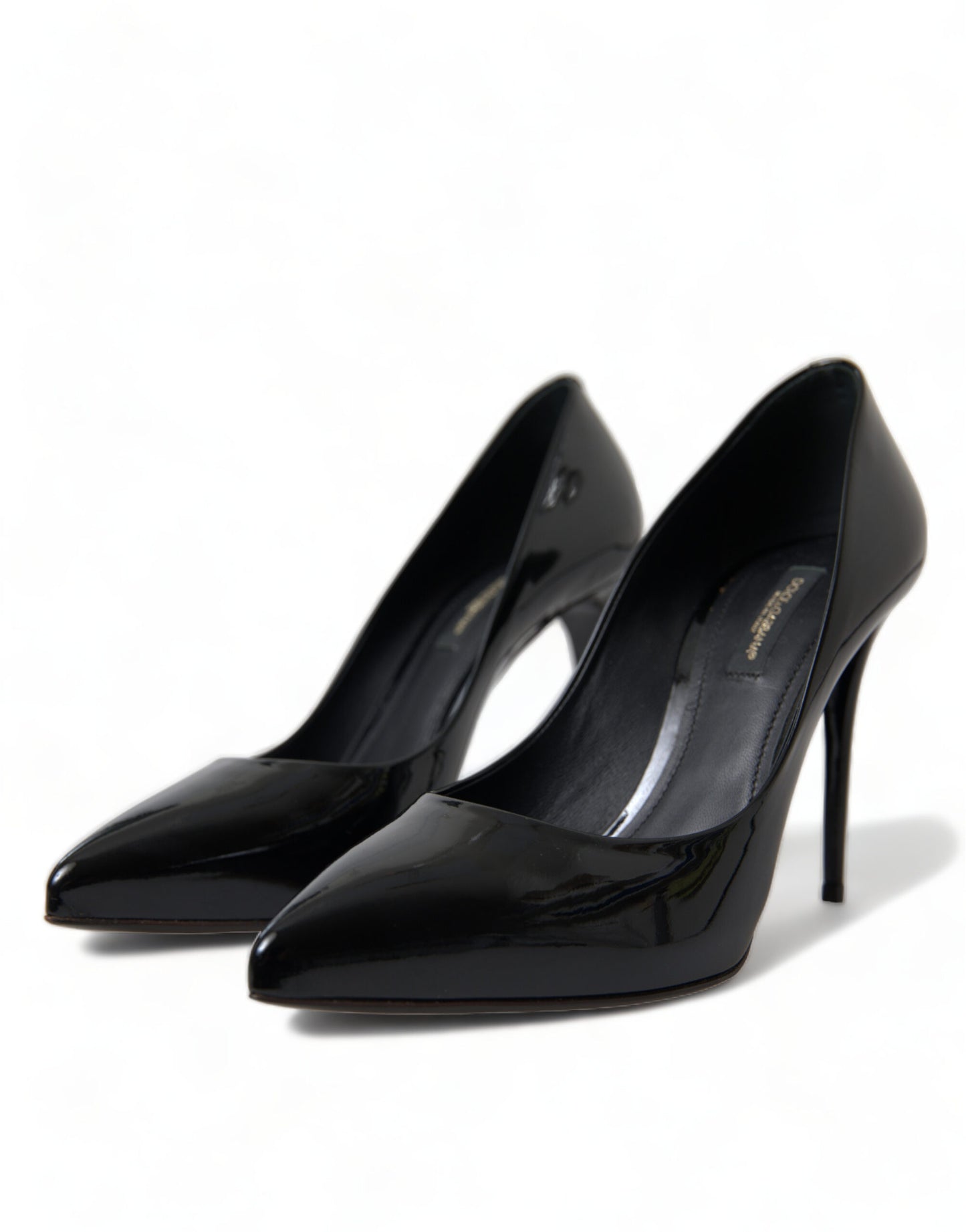 Dolce &amp; Gabbana Schwarze Pumps aus Lackleder mit Absatz