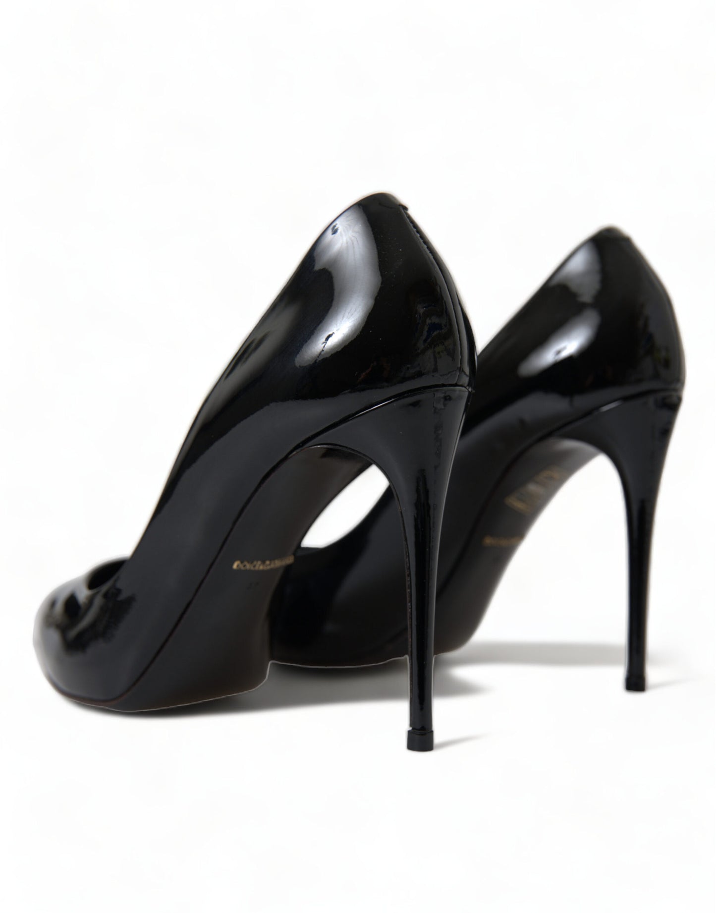 Dolce &amp; Gabbana Schwarze Pumps aus Lackleder mit Absatz