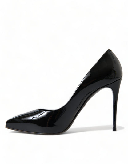 Dolce &amp; Gabbana Schwarze Pumps aus Lackleder mit Absatz