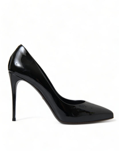 Dolce &amp; Gabbana Schwarze Pumps aus Lackleder mit Absatz
