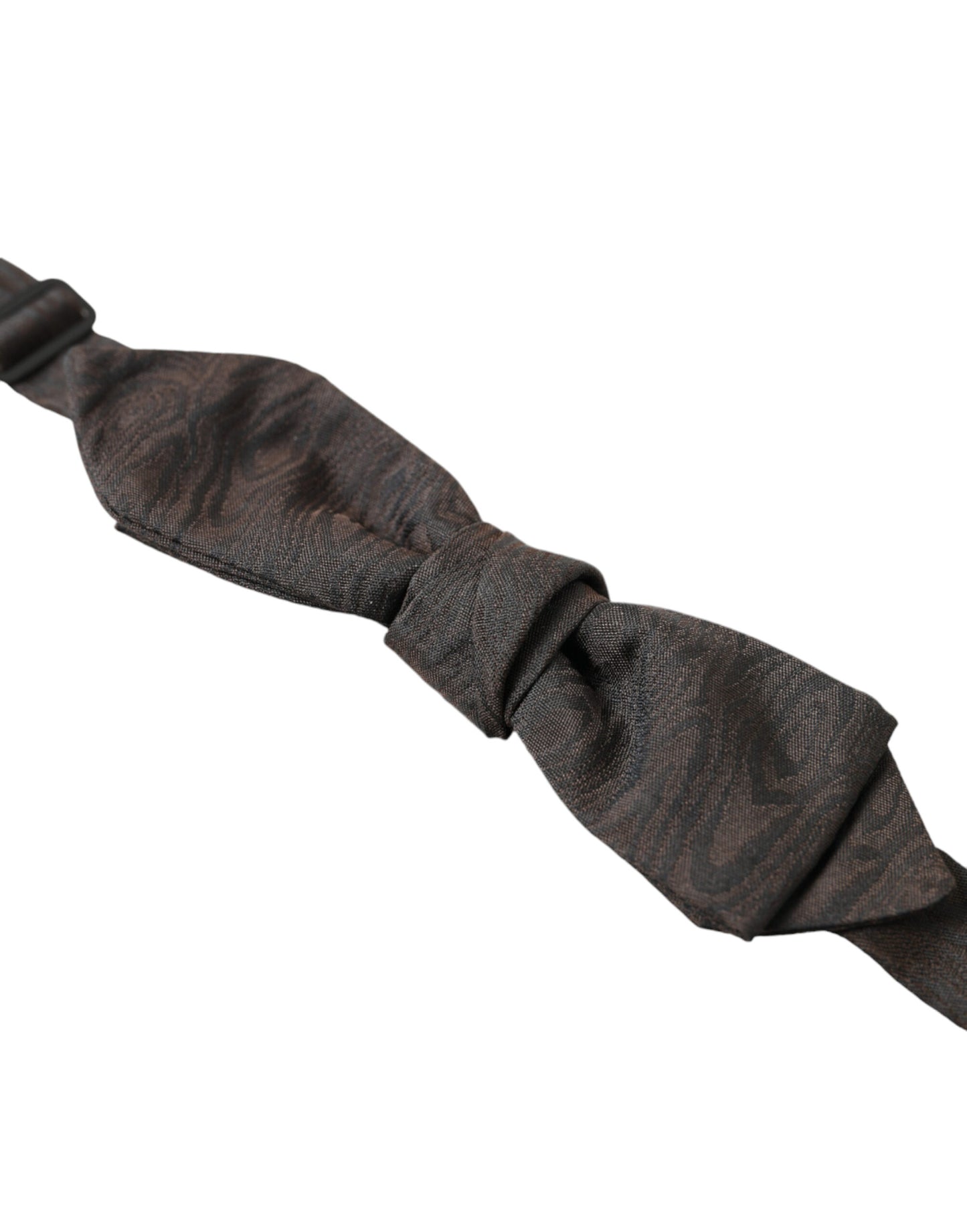 Dolce &amp; Gabbana Braune Papillon-Fliege aus Polyesterseide mit verstellbarem Halsausschnitt für Herren