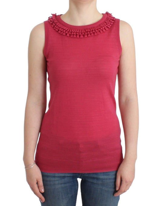 John Galliano Rosa Wollstricktop