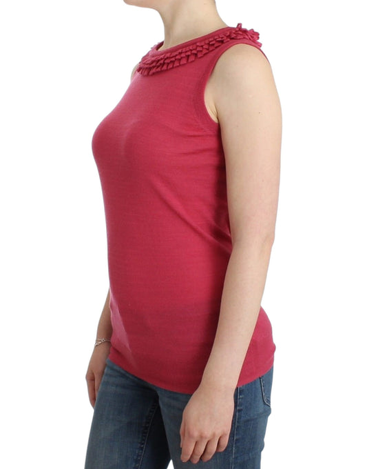 John Galliano Rosa Wollstricktop